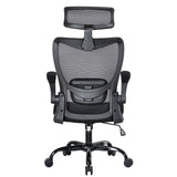 MONA Ergonomic High Back Flipped Armrest Task Chair In Black V369-MC-1098E-BLACK
