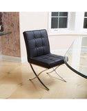 Pandora Modern Bonded Leather Dining Chair in Black V1041-JMC-1082BLACK