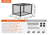 Rolling Sports Ball Storage Cart, Basketball Cage with Double Lids, Sport Equipment Holder Organizer V952-QL363026YCTJW44KTV0