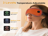 Wireless Smart Heated Eye Mask with 3-Temperature Control, Ergonomic Design Eye Relief, Ideal V1341-ZY-H72GHS4G-BLACK