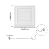 Ceiling Tiles 12-Pack 24 x 24 in PVC Easy Installation White Peg Pattern V952-THBZPVCB12J20JVLNV0