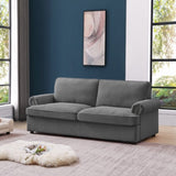 PHEBE 3 Seater Sofa bed with Separate Foam Mattress- Corduroy Dark grey V606-FURNI-SOF-T502-PHEB-DG