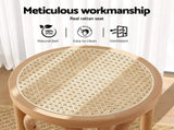 Artiss 4x Bar Stoosl Rattan Seat Wooden BA-L-RA-B13-NAX4
