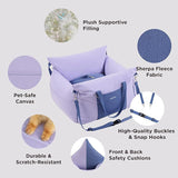 2-in-1 Pet Car Booster Seat & Travel Bed - Removable, Non-Slip, for Small Dogs & Cats V888-ELOSUNG35873