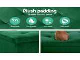 Artiss Storage Ottoman Blanket Box 97cm Velvet Green OTM-L2-VEL-GREEN