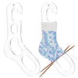 2Pcs Acrylic Sock Blockers Transparent Knitting Stocking Blocker for Knitting and Crochet Stocking V1366-AZ2-W-15091