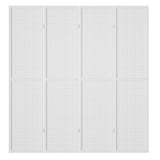 Artiss 4 Panel Room Divider Screen 164x170cm Pegboard White RD-HLW01-4P-WH