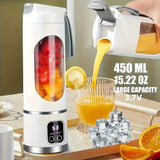 Portable USB Electric Blending Cup with 15.21 oz Capacity Ideal for Smoothies, V1106-JBJ002