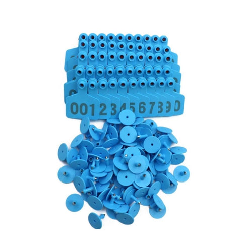 1-100 Cattle Number Ear Tags 5x4cm Set - Small Blue Pig Goat Livestock Label V238-SUPDZ-39484278276176