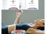 Grey Adjustable Lumbar Stretcher with Airbag - PP TPR Magnetic Surface, 53-120mm Height Range, Back V888-ELOSUNG56228-3