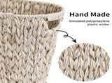 Wicker Trash Can, Waterproof Bathroom Trash Can, Wicker Basket for Bathroom, Decorative Boho V1258-DP02-WO-541