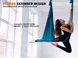Aerial Silk & Yoga Swing, 8 m Length, Aerial Yoga Hammock Kit with 100gsm Nylon Fabric, Full Rigging V952-DCK822X28MML05J02V0