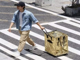 Sliver Portable Folding Shopping Trolley - Durable Woven Fabric, Reusable Grocery V888-ELOSUNG42883