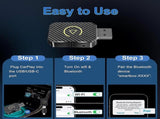 Wireless CarPlay Adapter, Convert Wired CarPlay to Wireless Plug & Play Dongle V1263-JX-5098