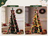 Jingle Jollys Pop Up Christmas Tree Pre Decorated Artificial Christmas Tree 197cm PUT-XMAS-6IN-1