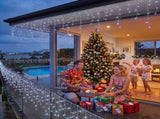 Jingle Jollys 32M Christmas Lights Solar Icicle String Lights 960 LED Cool White XM-LED-960-IC-CW-40M-SLA