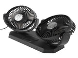 12V Double Head Electric Fan Double Control 3 Gears Strong Wind USB Charging Car Cooling Fan for V1294-YM0717-3113220171211