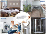 Portable Clothes Line Retracting Outdoors, Wall Mounted Double Line with Adjustable Stainless Steel V1369-AZ3-W-02848