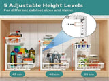 CARLA HOME Set 2 pcs - 2-Tier Kitchen Under Sink Organiser Storage with Height Adjustable, Unique LSB-36128