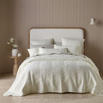 Bianca Kamala Cream Embossed Bedspread Set Super King V442-BCA-BEDSPREAD-KAMALA-CREAM-SK