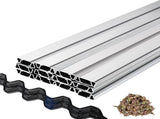 Spring Wire and Lock Channel,2 m Lock & U-Channel Bundle for Greenhouse, 20 Packs PE Coated V952-YMCKCTZLHJ2202VQ5V0