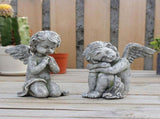 1 Pair Angel Garden Figurines Cute Adorable Home Decoration Resin Angel Garden Sculptures for V1294-YM0901-3111240171311