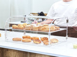 Pastry Display Case, 2-Tier Commercial Countertop Bakery Display Case, Acrylic Display Box with Rear V952-YKLMBZSJYKL2HBKHNV0