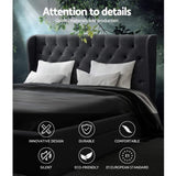 Artiss Bed Frame King Size with 4 Drawers Charcoal MILA BFRAME-F-MILA-K-CHA-ABC