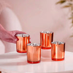 20 Pack Copper Votive Tealight Candle Holders Valentines Day Mercury Wedding Decor Glass Candlestick V382-COPPERS20