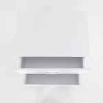 Bedside Table Side Storage Cabinet Nightstand Bedroom 2 Drawer Legs ETTA WHITE V274-FT-BEDT-2DD08-WH