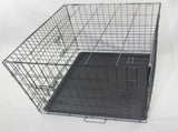 YES4PETS 24' Portable Foldable Dog Cat Rabbit Collapsible Crate Pet Cage with Blue Cover V278-CR24-W-COVER-BLUE