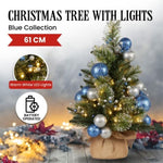 61cm Blue Collection Tabletop Pre-Lit Christmas Tree 112_SENBC102