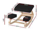 Artiss Kneeling Chair Ergonomic Posture Chair with Memory Foam Balance Stool for Home Office Gaming KCHAIR-G-01-BK