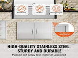 BBQ Access Door, 838x558 mm Double Outdoor Kitchen Door, Stainless Steel Flush Mount Door, Wall V952-SMMBSCJMYS33QVDXTV0