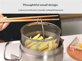 Home Deep Fryer Pot, Japanese Tempura Small Stainless Steel Deep Frying Pot, 304 Stainless Steel V1192-AZ-W-6284
