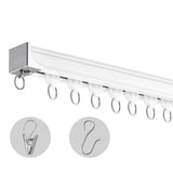 Ceiling Curtain Track Set 17.7 FT/5.4 Meter Room Divider with Hooks White V952-THBCLGDTZLHJN5CV4V0