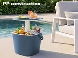 Gardeon 2-in-1 Outdoor Bar Table Portable Ice Bucket Cooler 15L Tong Blue ODF-COOLER-Q-BU