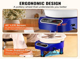 Pottery Wheel, 11 inch Pottery Forming Machine, 450W Electric Wheel for Pottery with Foot Pedal and V952-ZQLPJSJS11YCPCHVVV3