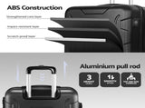 Wanderlite 28 Inch Luggage with TSA Lock Spinner Travel Suitcase Carry On Hard Shell Luggage Case LUG-ABS-BOS-28-BK
