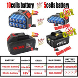Cordless Drill w/2 Battery Heavy Duty Impact Driver Kit Brushless Hammer Set V201-DRIL0088VF8AU