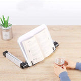 Foldable Aluminum Alloy Book Stand with 360-Degree Rotation, Height and Angle Adjustment, White V1188-MS-731-088