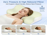 Memory Foam Cervical Pillow, Neck Comfort Support,Ergonomic High-Low Contour Neck Pillow, Supportive V1107-115-95658