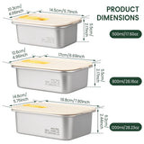 3Pcs 304 Stainless Steel Food Storage Container with Vacuum Lock Lid with Time Tracker for V1369-AZ3-W-12588