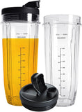 Blender Cups Replacement Parts for Ninja, 32oz Cups with Sip & Seal Lids,Compatible with Ninja Auto V1258-DP02-F-805