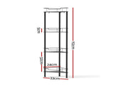 Artiss 4 Tier Floor Standing Corner Shower Caddy Bathroom Organizer Black BSR-B-4T-110H-BK