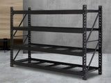 Giantz 2Mx2M Garage Shelving Warehouse Rack Pallet Racking Storage Shelve Black WR-E-2020-200BK-ABC