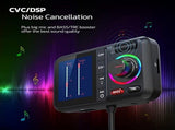 Bluetooth adapter for car use with FM transmitter, Bluetooth V5.0, large screen, supports hands-free V1189-LC-QP-00697