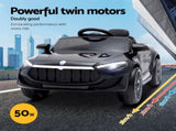 Rigo Kids Electric Ride On Car Toys Cars Horn Music Remote Control 12V Black RCAR-MASRT-S-BK