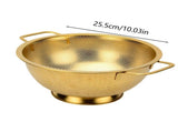 Oversized Stainless Steel Colander, Perforated Food Strainer With Handles, For Pasta Rice Vegetable V1369-AZ3-W-15181