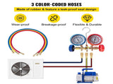 4CFM 1/4HP Rotary Vane Vacuum Pump R134AManifold Gauge Tester Charging Hose V952-4CFM1/4HPZKB1F001V3